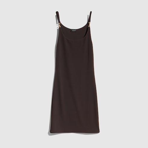 Viscose crêpe jersey dress with Horsebit