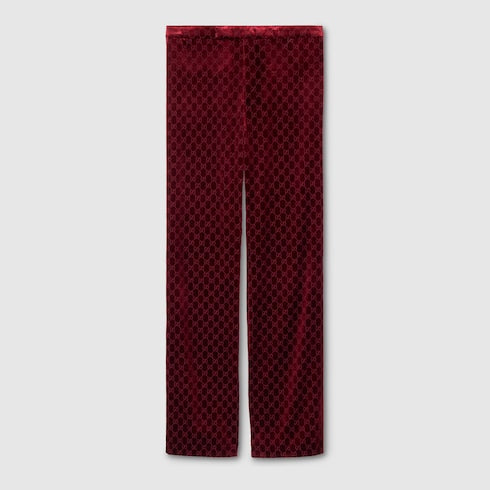 GG stretch velvet devoré pants