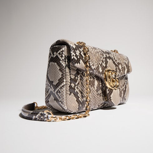 GG Marmont python medium shoulder bag