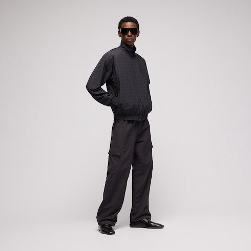 Froissé nylon faille cargo pants