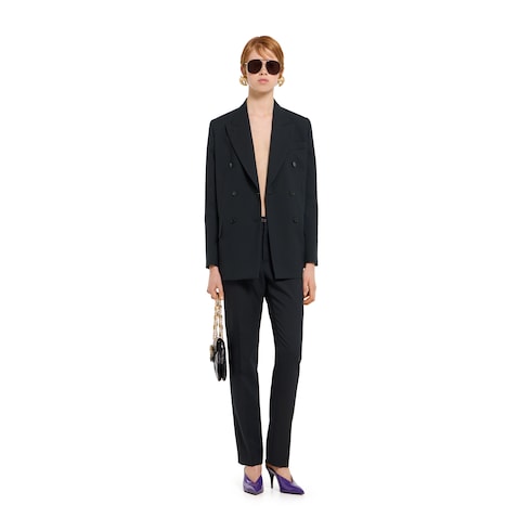 Double-breasted wool jacket