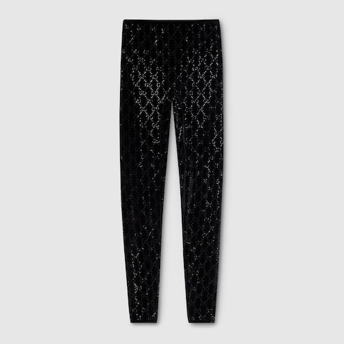 GG crystal embroidered leggings