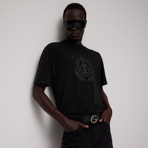 Cotton jersey T-shirt with print