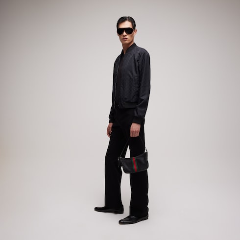 Reversible light silk faille zip jacket