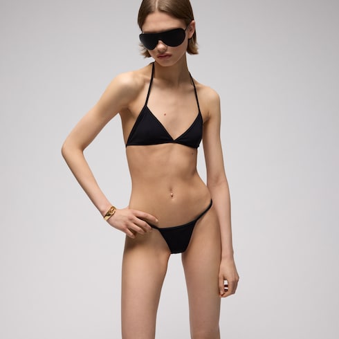 Stretch jersey bikini with Interlocking G