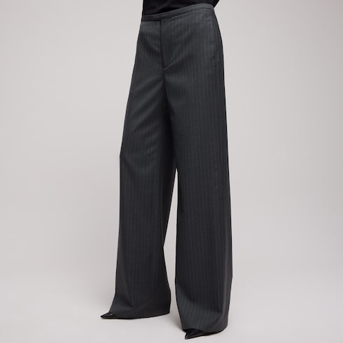 Pinstripe wool mohair pants