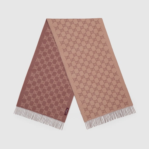 GG cashmere lamé shawl