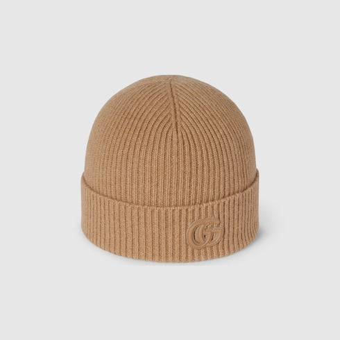 Cashmere hat with patch