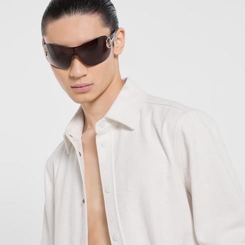 GG cotton denim jacquard shirt