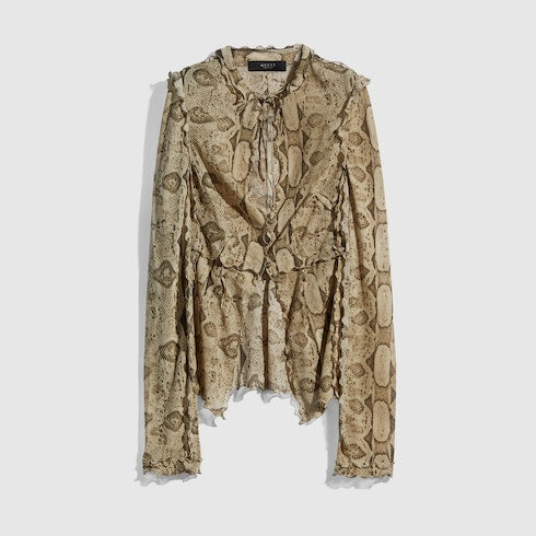 Printed silk shirt