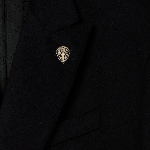 Double-breasted wool cashmere coat