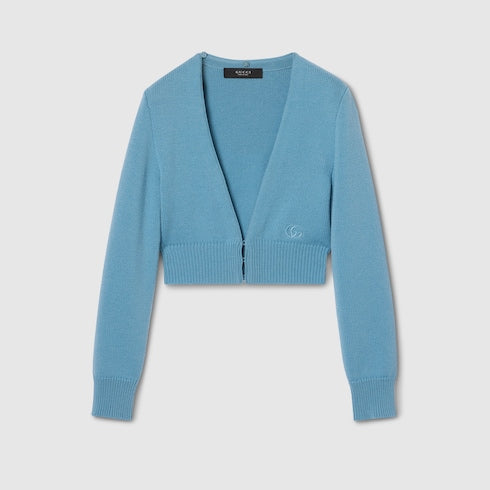 Knit wool cashmere cardigan