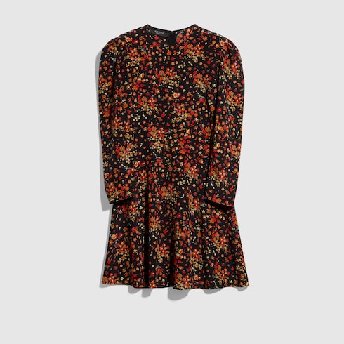 Printed silk dress