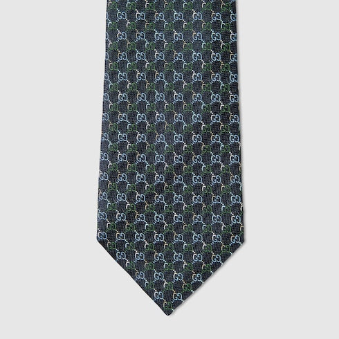 GG silk jacquard tie