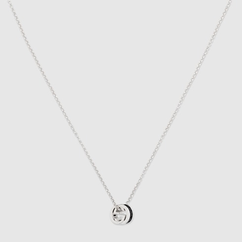 Gucci Interlocking crystal pendant necklace
