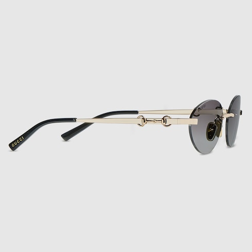 Frameless oval sunglasses