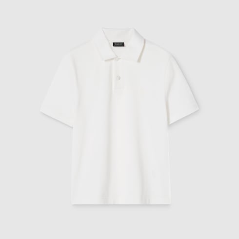Cotton piquet polo shirt with embroidery