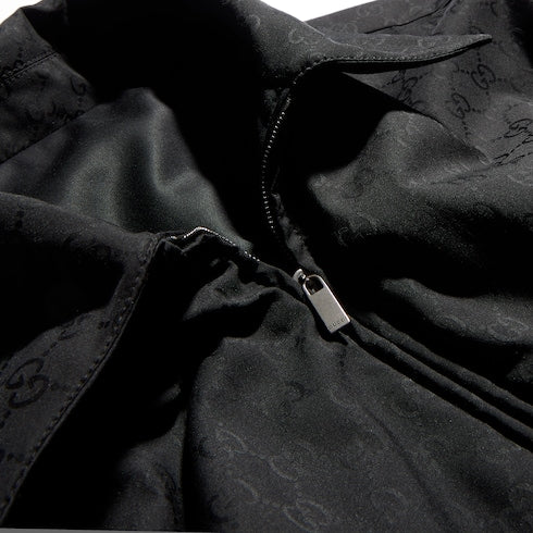 Reversible wool zip jacket