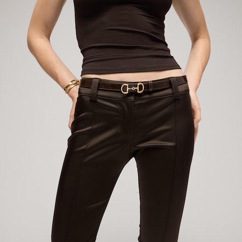 Thin belt with Horsebit buckle