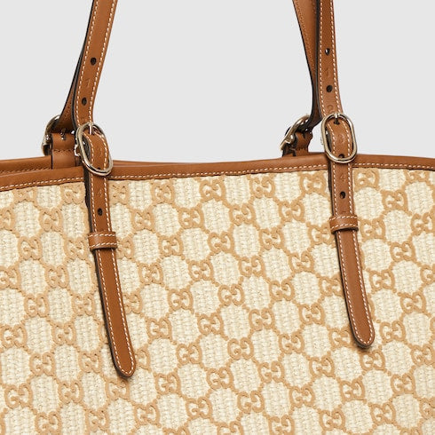 Woven large tote bag