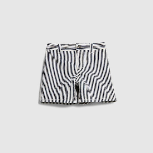 Baby striped denim shorts