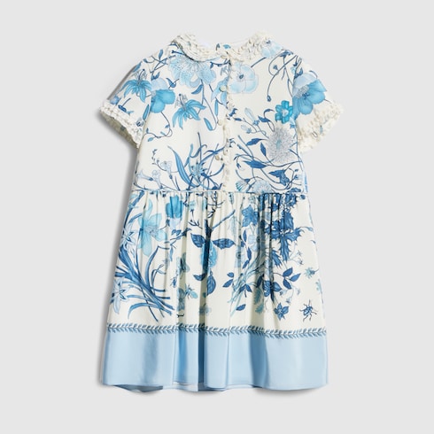 Children's printed crêpe de chine dress