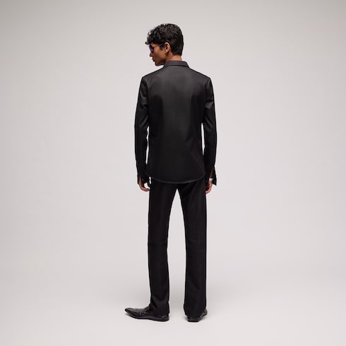 Cotton silk shirt with embroidery