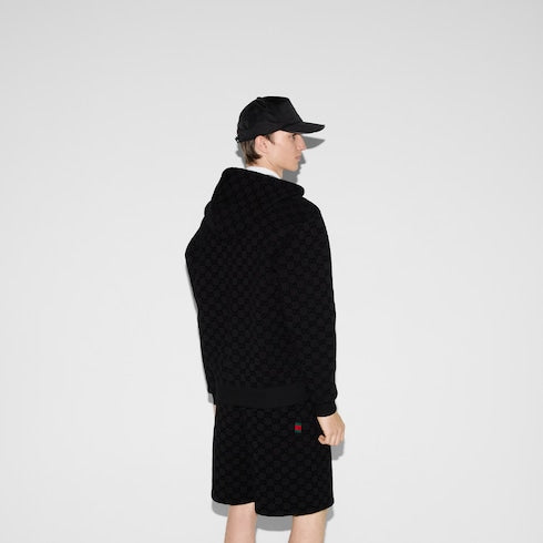 Printed jersey zip sweatshirt
