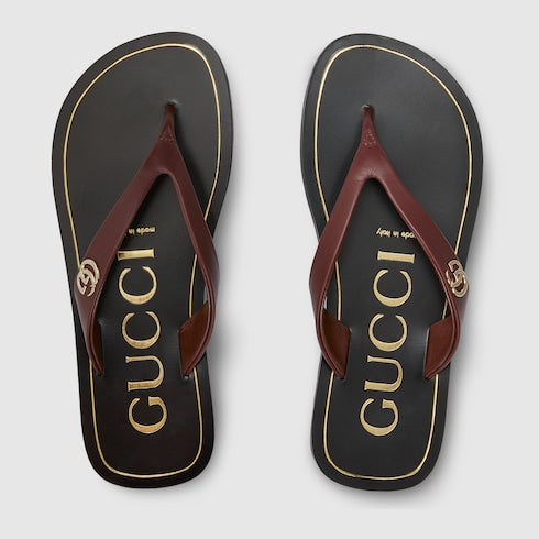 Women's thong sandal with Double G