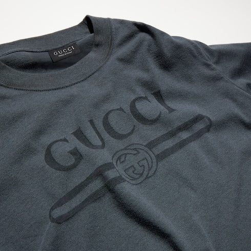 Cotton jersey T-shirt with devoré detail
