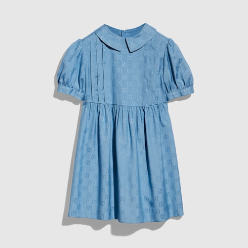 Children's GG viscose silk dress