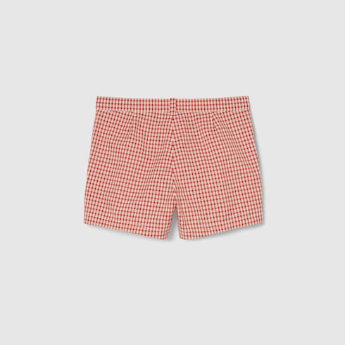 Children's gingham cotton shorts