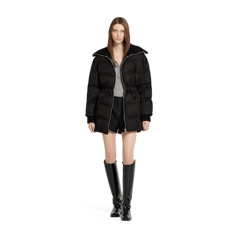Gabardine fine nylon jacket with logo