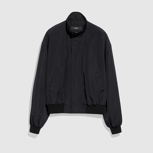 Light cotton acetate faille zip jacket