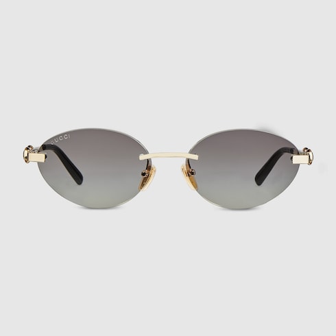 Frameless oval sunglasses