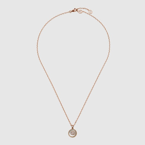 Gucci Interlocking diamond 18k necklace