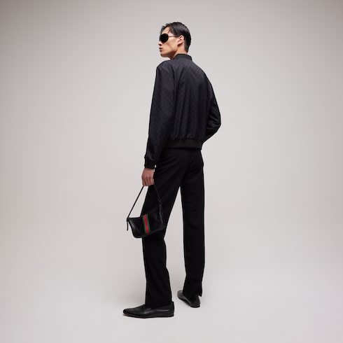 Reversible light silk faille zip jacket