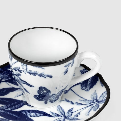 Herbarium coffee cup and saucer, set of two