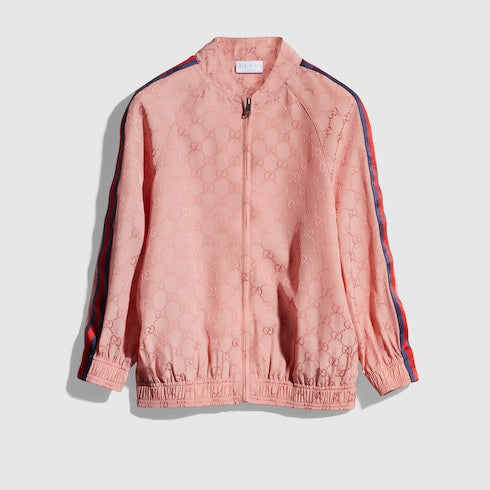 Children's GG viscose zip jacket
