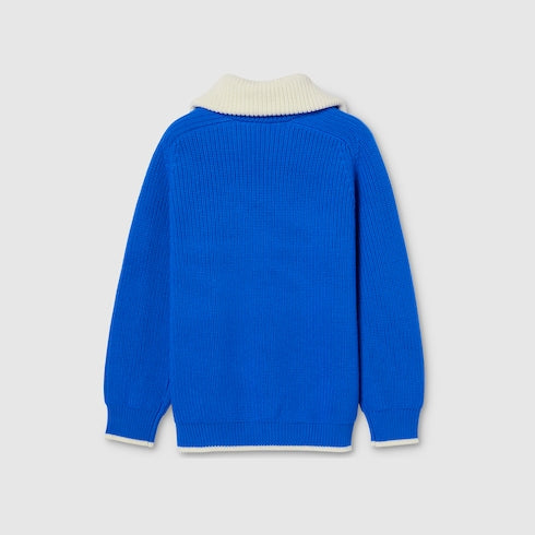 Children's wool polo sweater