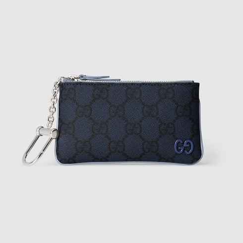 Dusty blue trim key pouch