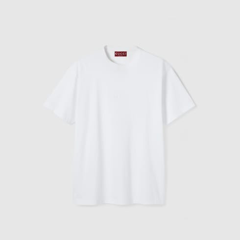 Cotton jersey T-shirt with embroidery