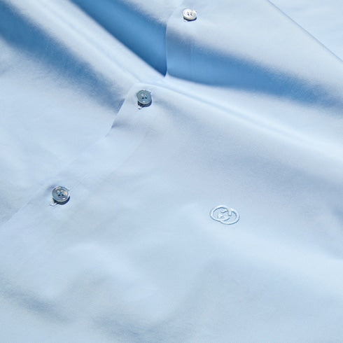 Piece dyed cotton poplin shirt