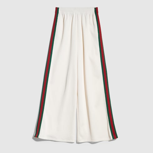 Rib cotton jersey leisure pants with Web