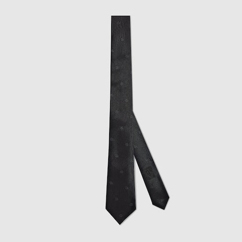 Double G silk jacquard tie