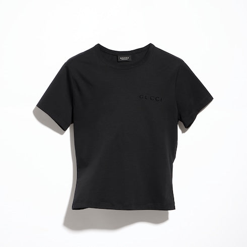 Cotton jersey T-shirt with embroidery