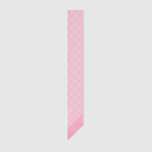 Printed silk chiffon ribbon