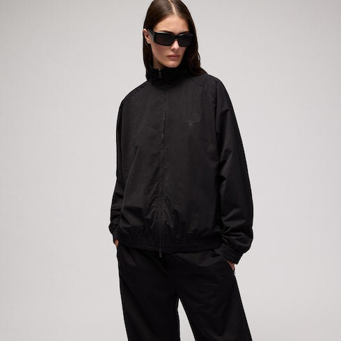 Soft technical twill zip jacket