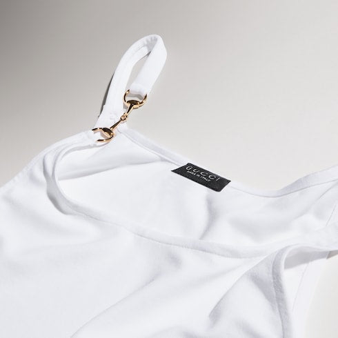 Viscose crêpe jersey top with Horsebit