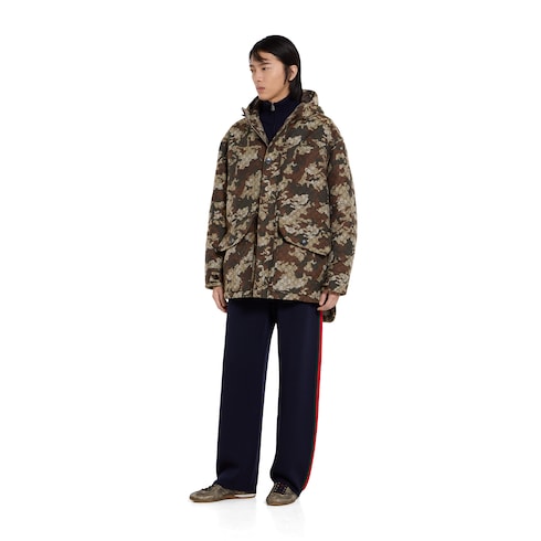Stitch wool leisure pants with Web